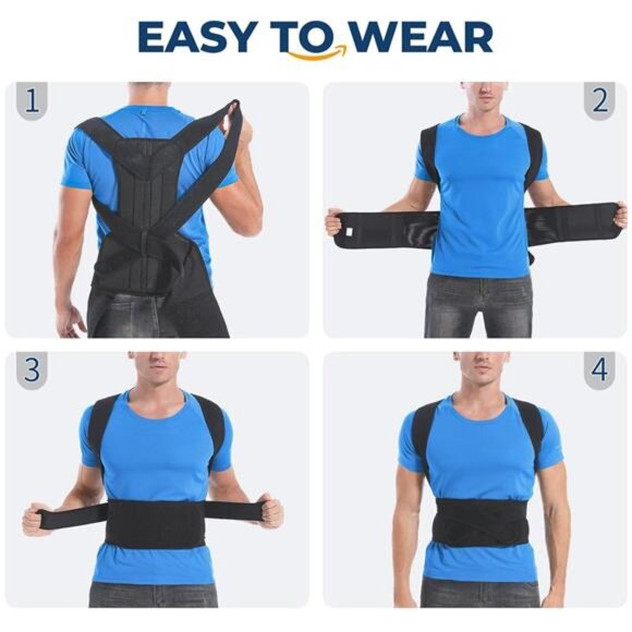 Posture Corrector for Women and Men, Brace for Upper and Lower Back Pain - Picture 5 of 7